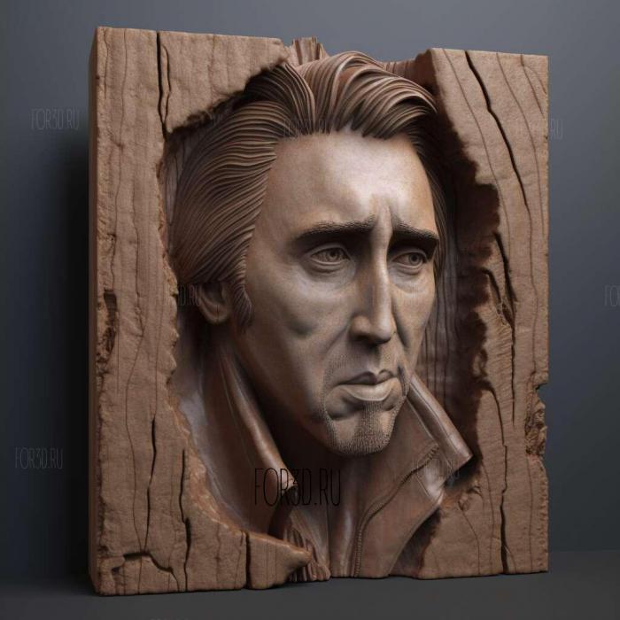 Nicolas Cage 3 3d stl модель для ЧПУ